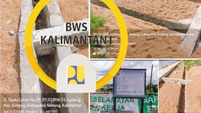 APBN Digerogoti: Proyek Tebing Sungai Melawi Belum Lama Rampung, Kerusakan Sudah Muncul