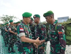 Apresiasi Pengabdian Prajurit, Pangdam XII/Tpr Pimpin Upacara Penyambutan Satgas Pasca Bencana Yonzipur 6/SD