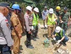 Laksanakan Zoom Ground Breaking, Dandim 1209/Bengkayang Letakkan Batu Pertama Jembatan Garuda