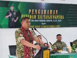 Pangdam XII/Tpr Tinjau Kesiapan Tempur Kompi Kavaleri 12/Macan Dahan Cakti