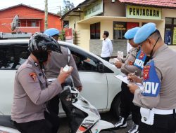 Propam Polda Kalbar Periksa Kendaraan dan Kelengkapan Personel Polres Melawi Saat Masuk Mako