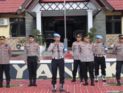Apel Pagi Polres Melawi Dipimpin Propam Polda Kalbar, Tekankan Disiplin dan Penampilan Personel