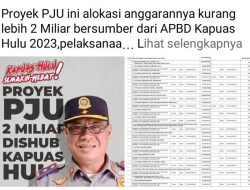 Dugaan Kejanggalan PJU APBD Kapuas Hulu Memanas, Netizen Bongkar Data Anggaran, Aparat Diminta Bertindak
