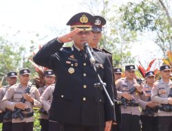 Polres Melawi Berikan Penghormatan Terakhir Kepada Aiptu M.T.L Tobing