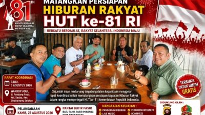 Insan Media Singkawang Matangkan Persiapan Hiburan Rakyat HUT ke-81 RI, Siap Digelar di Pantai Butir Pasir