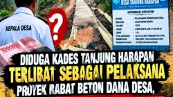 Rabat Beton Rp55 Juta Bikin Heboh: Kades Tanjung Harapan Diduga Turun Jadi Pelaksana