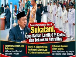 Transisi Pemerintahan Desa di Sukatani, Agus Dahlan Lantik 6 Pj Kades dan Tekankan Netralitas
