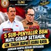 5 Sub-Penyalur BBM Mati Genap Setahun, LIN Tagih Bupati Kubu Raya Jangan Hanya Berani Bersuara Soal SPBUN!