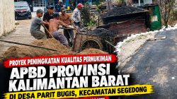 Proyek Peningkatan Kualitas Permukiman APBD Provinsi Kalimantan Barat, di Desa Parit Bugis, Kecamatan Segedong. Pelaksana : CV. MARGO BHAKTI Abaikan K3 Dan di Duga Pengerjaan Yang Tidak Sesuai